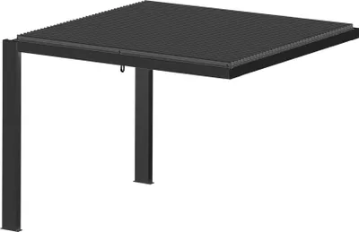 Immagine prodotto di Milani Home - modulo estensione per pergola bioclimatica Moontrimmer, 3 x 3 m, in alluminio, antracite