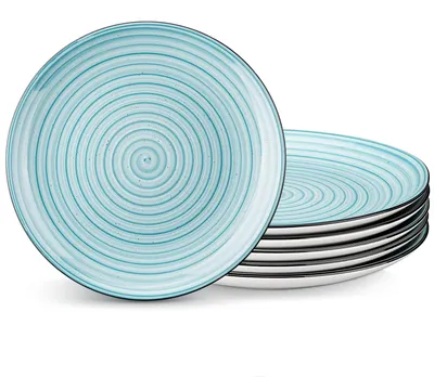 Image de Ensemble de 6 assiettes résistantes aux rayures, idéales pour différents plats
