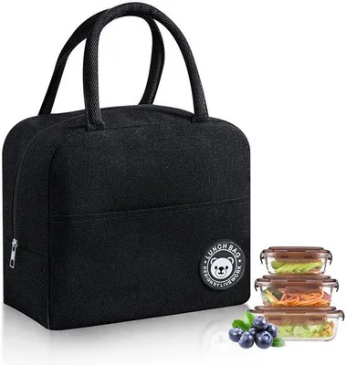 Image de Sac isotherme de pique-nique, noir, boîte à lunch portable