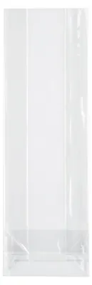 Produktbild von 1000x Blockbodenbeutel OPP Siegelnaht transparent 55 + 35mm x 180mm 50my