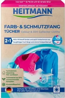 Produktbild von HEITMANN WASCHTÜCHER COLOUR CAPTURE 45 Stück