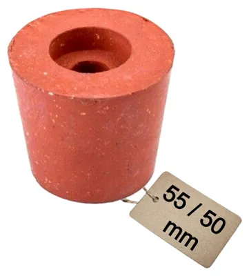 Produktbild von Gummistopfen | 55/50 mm | ROT | Gummikorken Gärspund Gärverschluss Stopfen Gäraufsatz