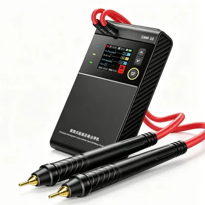 Produktbild von Akku-Punktschweißgerät - SWM-10 - Tragbar - Digitales Display - 1200-A-Impulsschweißen - 5000 mAh - Für 18650-Akkupacks - 0,1–0,25 mm