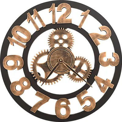 Image de vidaXL Horloge murale métal 58 cm or et noir