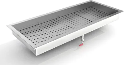 Obrázek produktu pro Vestavná nádoba na drcený led Combisteel GN4/1 z nerezové oceli AISI 430