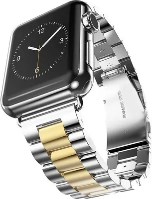 Produktbild von Strap-It Apple Watch Ultra Stahlarmband (Silber/Gold)
