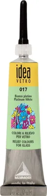 Zdjęcie produktu dla Maimeri Vetro Rilievo Farba do szkła Platinum White 017 20 ml 1 szt.