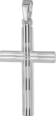 Produktbild von trendor 21312 Kreuz-Anhänger 925 Silber Rhodiniert 24 mm für Damen und Herren