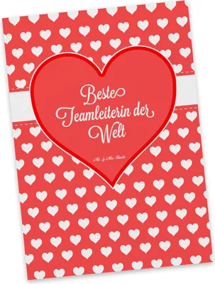 Produktbild von Mr. & Mrs. Panda Postkarte Teamleiterin - Geschenk, Grußkarte, Postkarten, Ansichtskarten, Vorgesetzte, einzelkarte, Ruhestand, bildkarte, Kollegin, Leiterin, Abschied