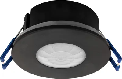 Produktbild von Ledvion - Schwarzer Einbau Bewegungssensor 360° mit Dämmerungsschalter 8M Reichweite Max. 600W IP65 -  EU -