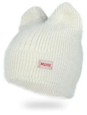 Produktbild von Strickmütze mit Katzenohren für Damen, warme Kopfbedeckung, Einheitsgröße