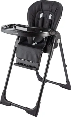 Productafbeelding van X Adventure Hoogstoel Nappa, zwart – Groeistoel voor kinderen met 5-puntsgordel, verstelbaar in 5 hoogtes, 3 zitposities, opvouwbaar, geschikt vanaf 6 maanden tot 15 kg