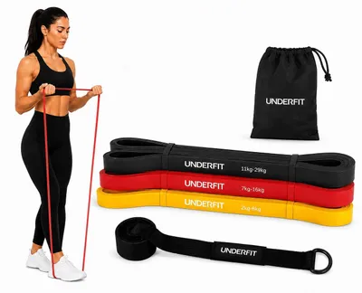 Produktbild von UNDERFIT Power Band Trainingsbänder Set mit Türanker