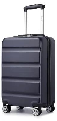 Image de Valise cabine - Valise pour bagages à main - Coque rigide légère - Serrure TSA - 4 roulettes multidirectionnelles - 55 × 35 × 22 cm - Bleu