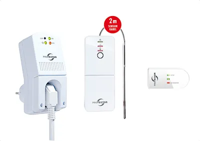 Produktbild von Protector Funk-Abluftsteuerung AS-5030.3 mit Thermo-Sensor und Fenster-Sender / Abluftsteuerung / Fensterschalter Wireless / Sensorschalter / Funksteuerung