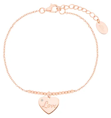 Produktbild von Damen Armband Love von s.Oliver aus 925er Silber, rosévergoldet