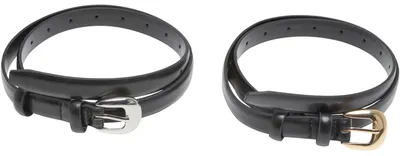 Obrázek produktu pro Dámský pásek Urban Classics Chunky Buckle Slim Belt 2-Pack black/silver+black/gold - S/M