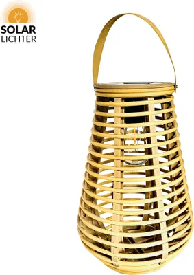 Zdjęcie produktu dla SOLAR LICHTER Solar LED ładowalna lampa rattanowa Solar M, 2700 K