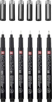 Immagine prodotto di SAKURA POXSDKB6 SAKURA Fineliner Pigma Micron, set di 6 + astuccio in omaggio