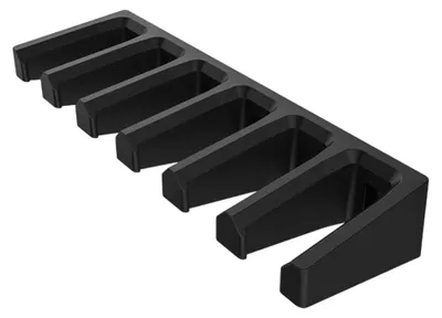 Magazinhalter Wandmontage, 6 Fächer, Kunststoff, 22,2x7,8x3,6 cm