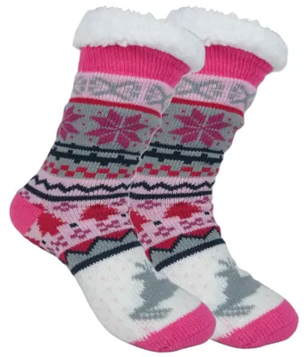 Produktbild von Stoppersocken Damen ABS Wintersocken mit Anti-Rutsch-Klebepunkten Rosa 36-41