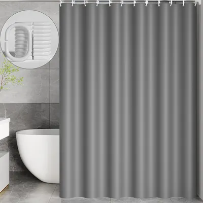 Produktbild von Duschvorhang 180x200cm Wasserdicht Badewannenvorhang Anti Schimmel Wannenvorhang mit Ringe