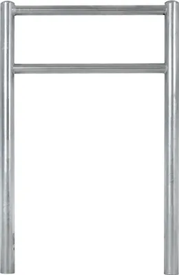 Produktbild von Fahrradanlehnbügel mit Knieholm 115x75 cm Stahl feuerverzinkt Ø 60 mm zum Einbetonieren Typ H