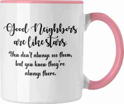 Produktbild von Trendation - Bester Nachbar Geschenk für Nachbarn Tasse Geschenkidee Beste Nachbarn der Welt Nachbarin (Rosa)