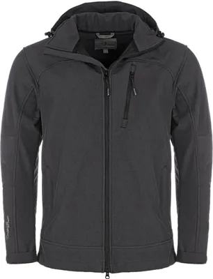 Produktbild von Blue Wave Herren Softshelljacke Bent - Outdoor-Jacke Übergangsjacke Jacke mit abnehmbarer Kapuze in Anthrazit Melange Größe S