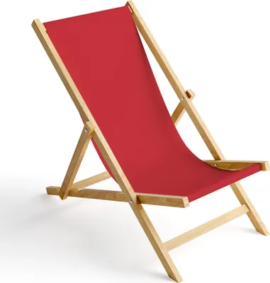 Produktbild von Holz Liegestuhl Klappbar Klappliegestuhl Sonnenliege Strandstuhl Wechselbezug Motiv Rot [119]