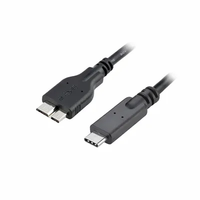 Produktbild von H68 USB-C auf Micro-USB 3.0 B Kabel – USB 3.1 Typ C Stecker zu Festplattenkabel, Datenübertragung, 1 m