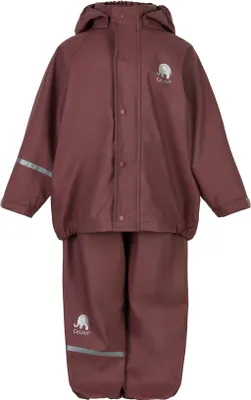 Produktbild von Celavi Unisex Kinder Basic Polyurethanrain Set Regenjacke, Rose Brown, 100