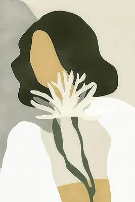 Produktbild von Plakat 20x30cm Frau Minimalistisch, Innenräume Skandinavischer Stil, Boho