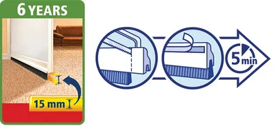 Immagine prodotto di tesa Moll STANDARD nastro di tenuta, bianco, 43 mm x 1 m