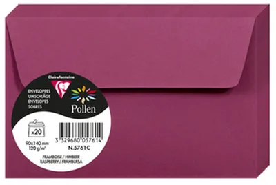 Produktbild von Clairefontaine Umschlag Pollen 90x140 120g himbeer