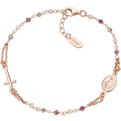 Immagine prodotto di Bracciali con ciondoli fissi Amen Rosé Collection - donna
