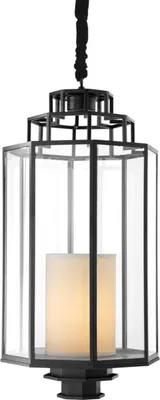Produktbild von Casa Padrino Luxus Laterne Schwarz 40 x H. 83 cm - Hotel Restaurant Hängeleuchte