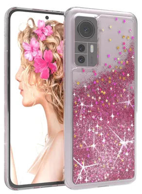Produktbild von EAZY CASE - Glitzer Hülle kompatibel mit  Xiaomi 12 - 12X Glitzer Schutzhülle, Soft Case, Backcover Transparent mit Motiv