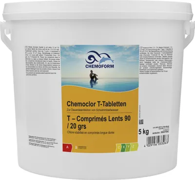 Produktbild von Chemoform Chemoclor T-Tabletten 20 g Chlortabletten zur Dauerdesinfektion 5 kg