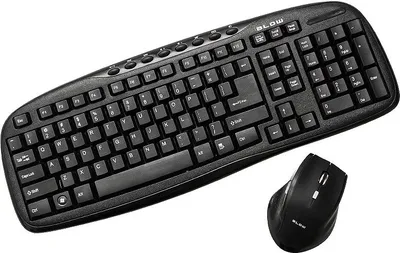Produktbild von Klávesnica k PC+myš bezdrôtová BLOW KM-1 čierna