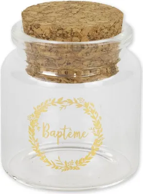 Produktbild von Glasfläschchen Taufe Krone Gold 4,5 x 5,5 cm - Einheitsgröße