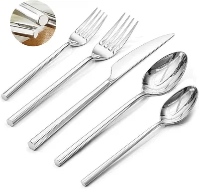Imagen del producto de Juego de cubiertos para 4 personas, acero inoxidable 18/10, lujoso, 20 piezas