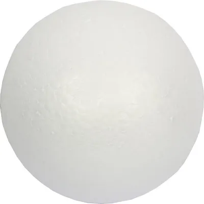 Imagen del producto de Adorno navideño de poliestireno blanco, 15 cm
