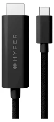 Obrázek produktu pro HYPER HD6007BKGL, 2,5 m, USB-C, HDMI Typ A (standardní), Černá