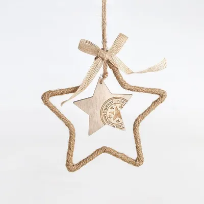 Obrázek produktu pro Eurolamp Vánoční dekorace závěsná hvězda 27 x 15 x 0,5 cm, 1 ks