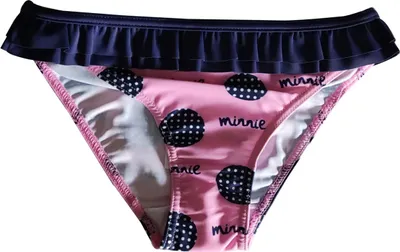 Produktbild von Minnie Maus ET1734 Minnie Mouse Bikinihose, Badehose, Badeslip, Rosa-Blau, Gr.128