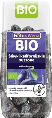 ŚLIWKI KALIFORNIJSKIE SUSZONE BEZGLUTENOWE BIO 200 g - NATURAVENA