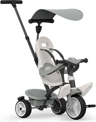 Immagine prodotto di Triciclo Baby Smoby Baby Balade, 3 in 1, da 10 mesi a 3 anni, 40% di materiali riciclati, barra di spinta regolabile per i genitori