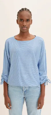 Produktbild von Tom Tailor Structured Stripe T-shirt Blau M Frau Blau M