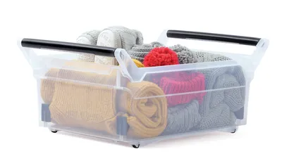 Zdjęcie produktu dla Przezroczysty Kontener Na Kółkach 578X379X256Mm